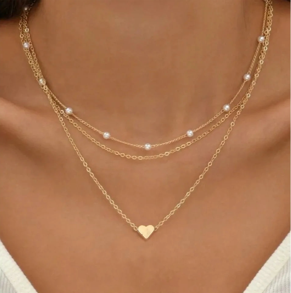 3-Piece Women Pearl Necklace Set - Elegant & Timeless