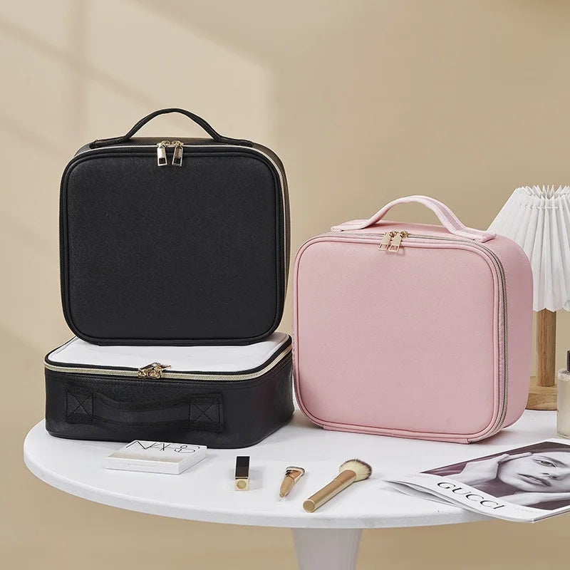 Estuche cosmético LED con espejo: el mejor compañero de belleza para viajes