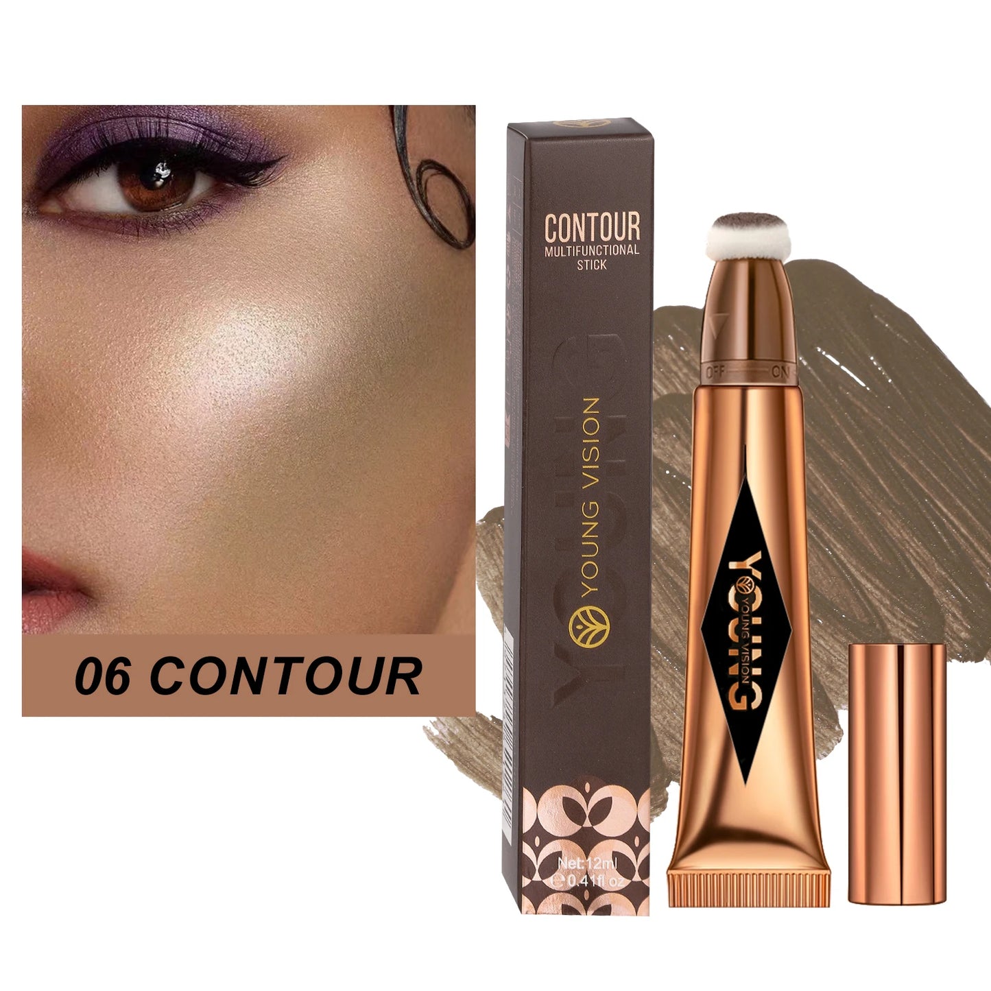 3-in-1 Liquid Blush, Contour & Highlighter Stick - Effortless Glow & Definition