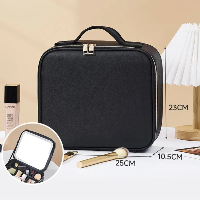 Estuche cosmético LED con espejo: el mejor compañero de belleza para viajes