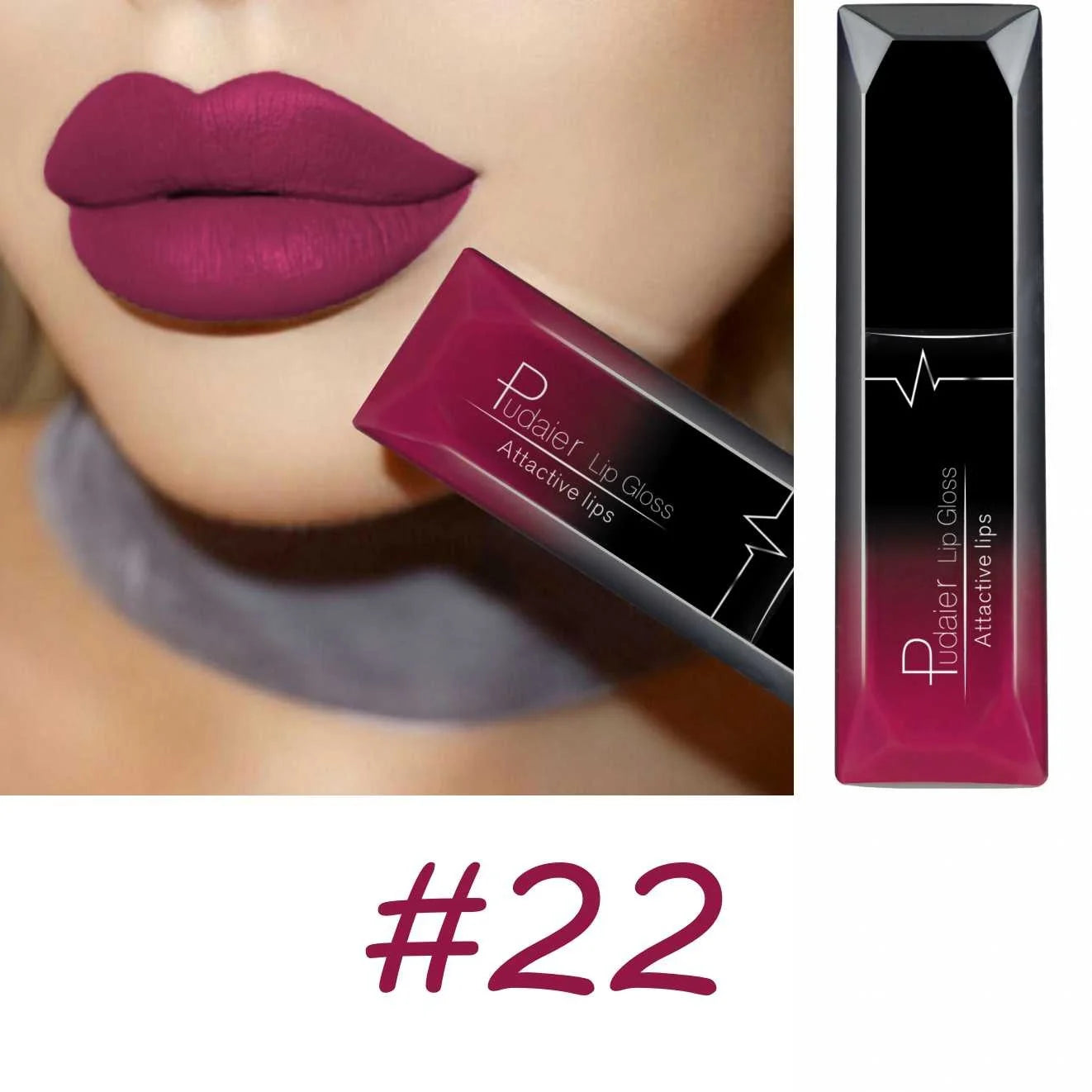 Long Lasting Lip Gloss - Intense Color & Matte Finish