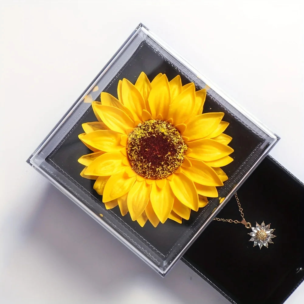 Elegante collar de girasol para regalar: celebra el amor y la lealtad.