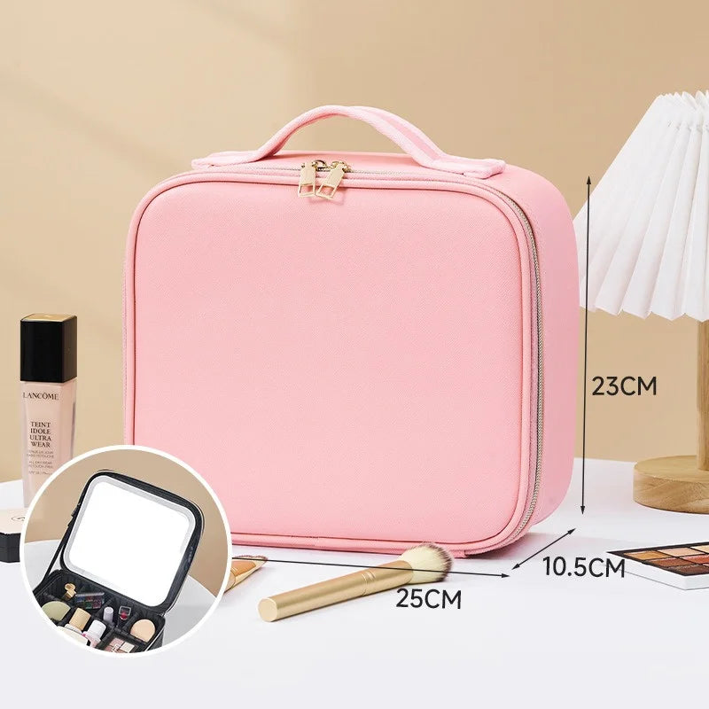 Estuche cosmético LED con espejo: el mejor compañero de belleza para viajes