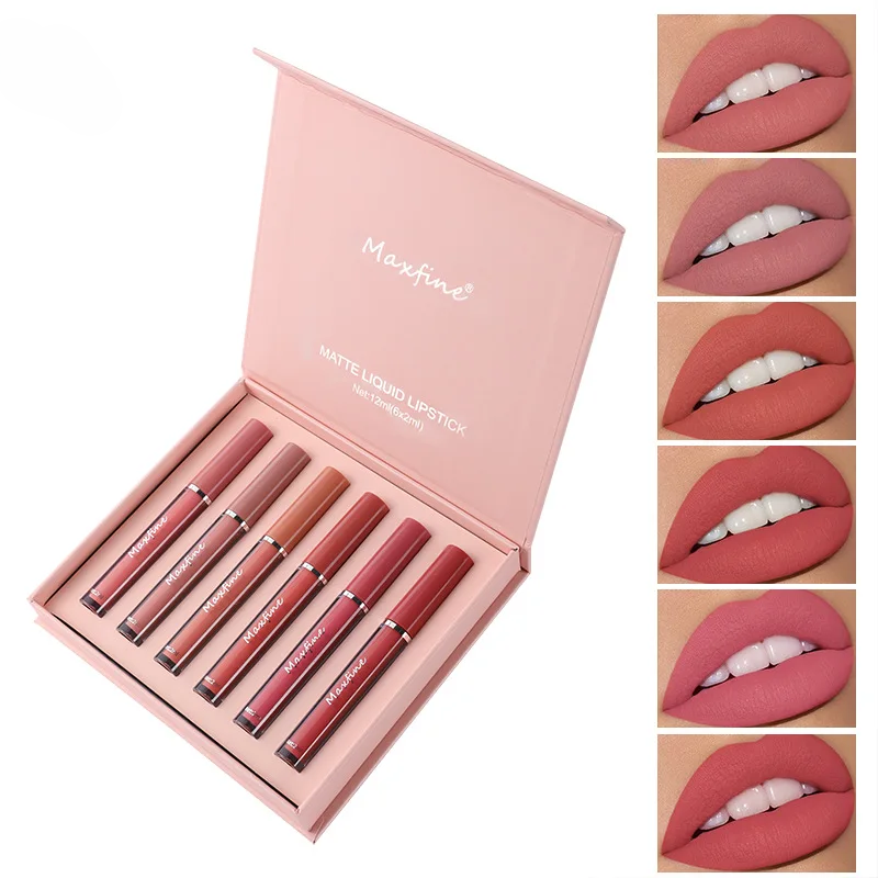 Matte Lip Gloss Set – 6 Long Lasting Colors