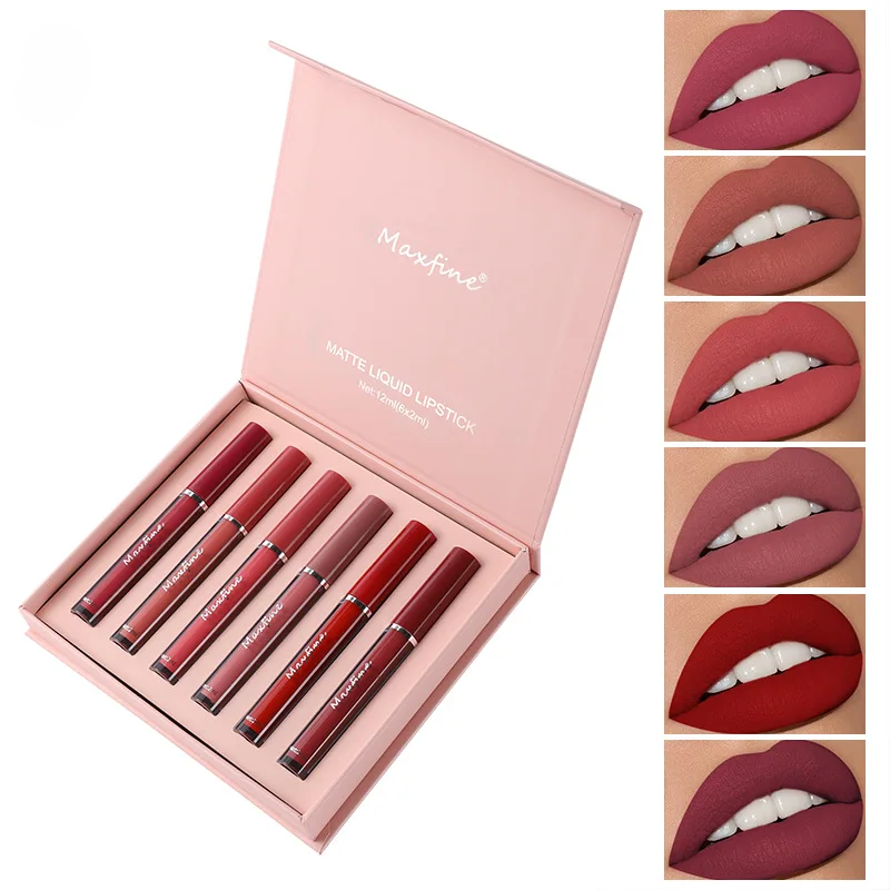 Matte Lip Gloss Set – 6 Long Lasting Colors