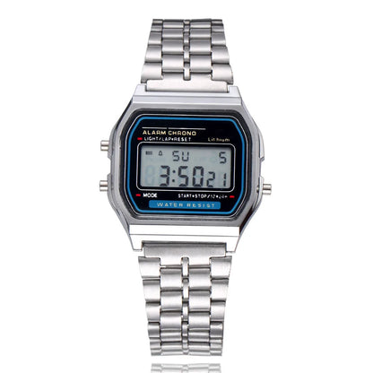 Elegant Digital Watch - Stylish Stainless Steel Timepiece