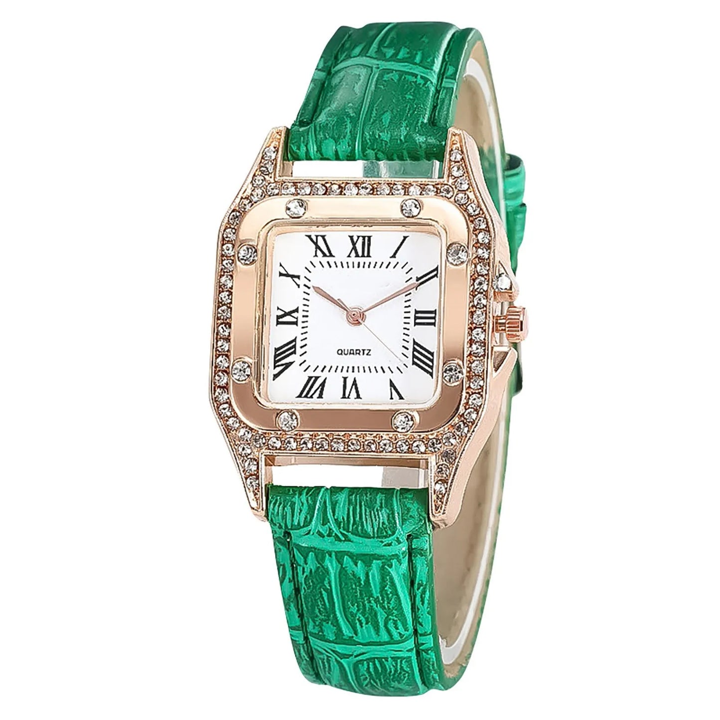Elegant Women’s Leather Strap Quartz Watch