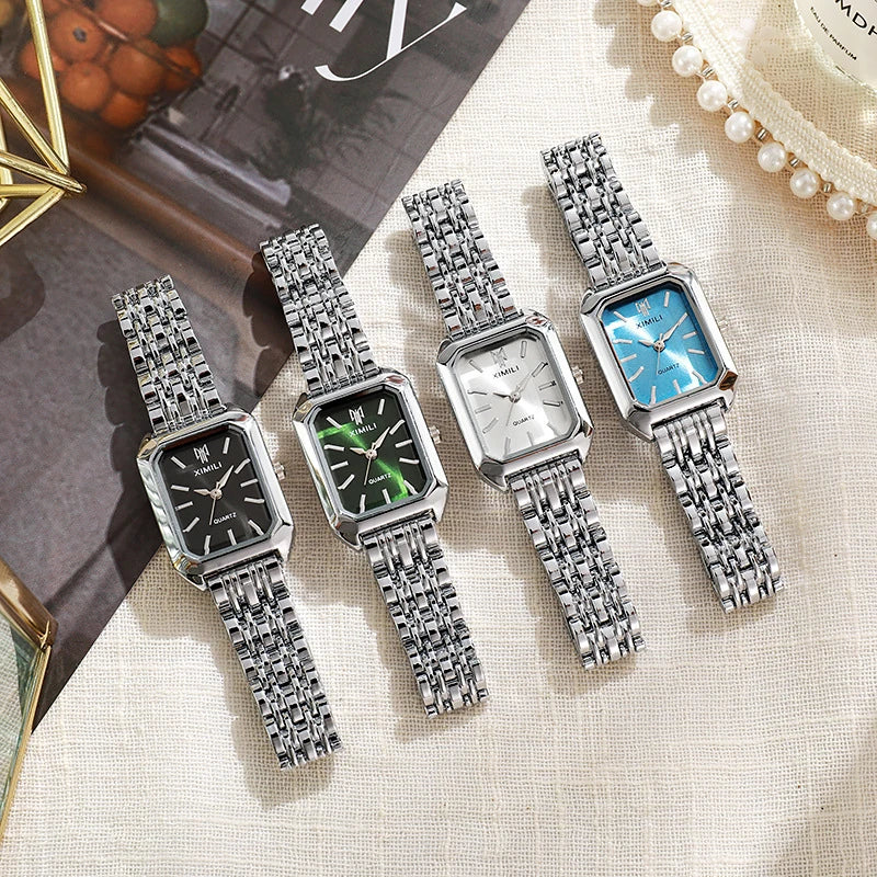 Luxury Women Quartz Watch - Elegant Stainless Steel Design