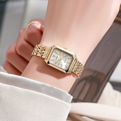 Luxury Women Quartz Watch - Elegant Stainless Steel Design
