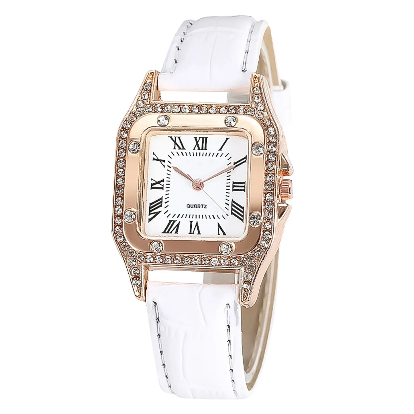 Elegant Women’s Leather Strap Quartz Watch