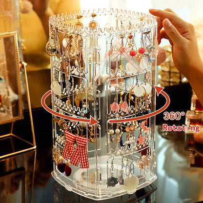 Elegant & Functional 360° Rotating Jewelry Organizer