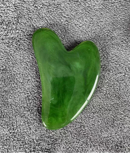 Natural Resin Jade Gua Sha – Facial & Body Massage Tool for Skin Lifting & Relaxation
