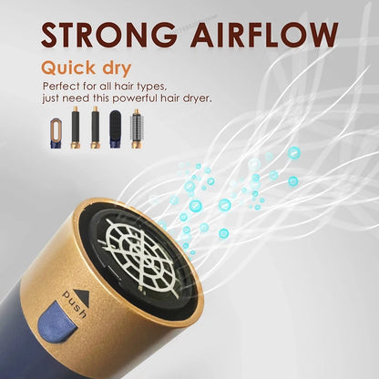 5-in-1-Haartrockner-Set mit professionellem Lockenstab – Das ultimative Styling-Tool für perfektes Haar