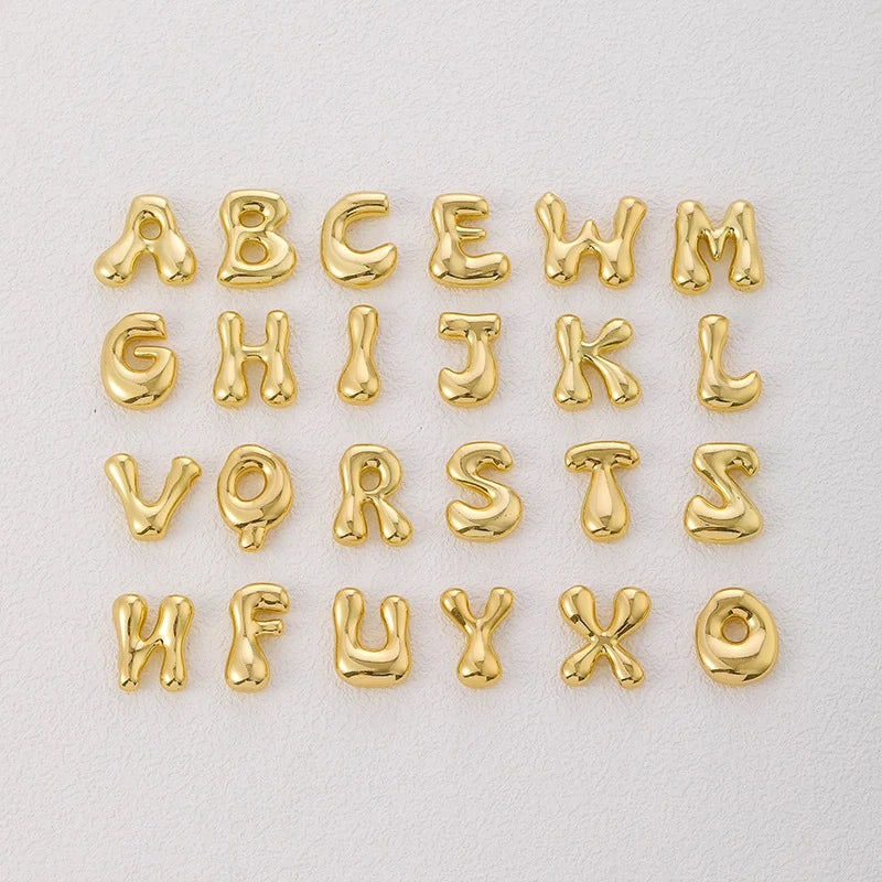 Goldene Edelstahl-Bubble-Buchstabenkette - Personalisiert und trendig