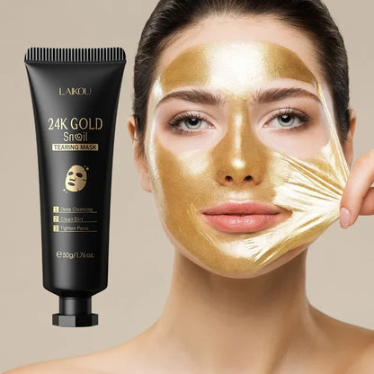 LAIKOU 24K Gold Peeling-Maske – Tiefenreinigung &amp; Mitesserentfernung