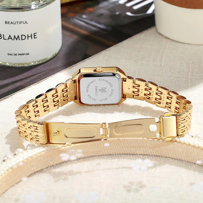 Luxury Women Quartz Watch - Elegant Stainless Steel Design