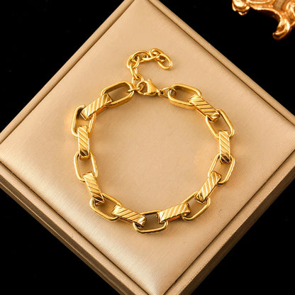Stainless Steel Gold-Plated Bracelet Collection – Elegant & Trendy Designs