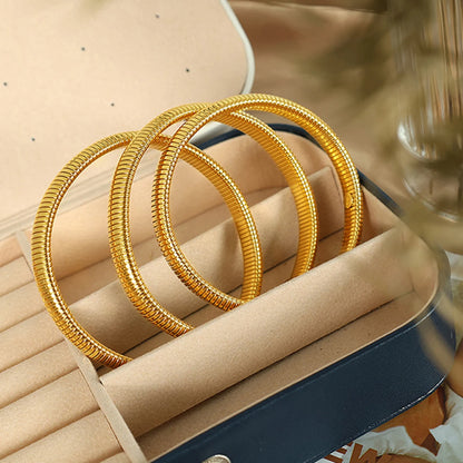 Pulsera elástica en espiral de moda - Acero inoxidable estilo vintage