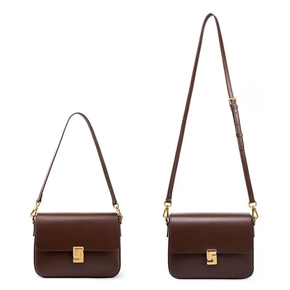 Bolso bandolera de lujo 100 % piel auténtica: elegante y de alta calidad.