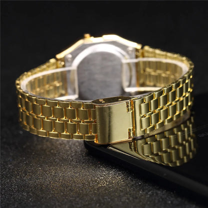 Elegant Digital Watch - Stylish Stainless Steel Timepiece