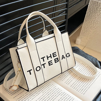 Bolso tote con letras en contraste para mujer: elegante y funcional