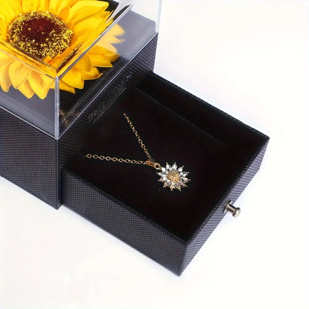 Elegant Sunflower Necklace Gift Set - Celebrate Love & Loyalty