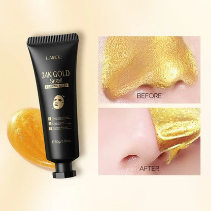 LAIKOU 24K Gold Peeling-Maske – Tiefenreinigung &amp; Mitesserentfernung