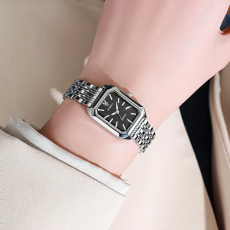 Luxury Women Quartz Watch - Elegant Stainless Steel Design