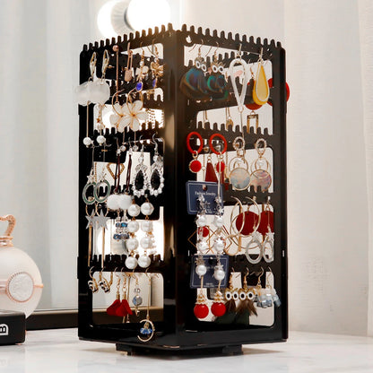 Elegant & Functional 360° Rotating Jewelry Organizer