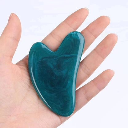 Natural Resin Jade Gua Sha – Facial & Body Massage Tool for Skin Lifting & Relaxation