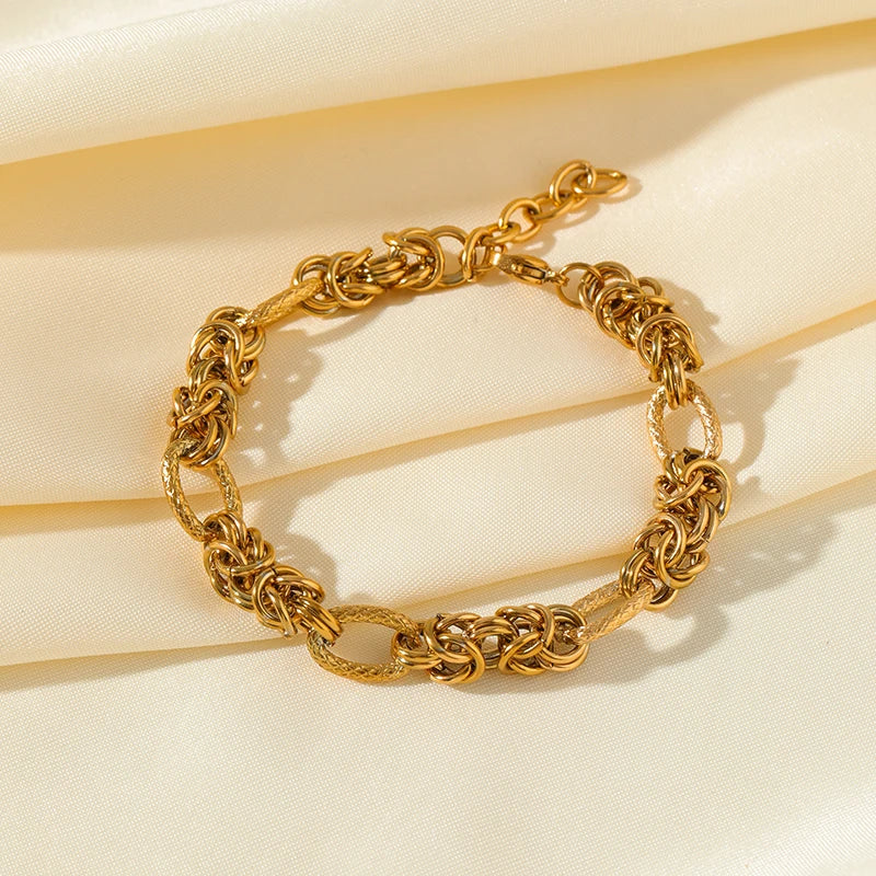 Stainless Steel Gold-Plated Bracelet Collection – Elegant & Trendy Designs