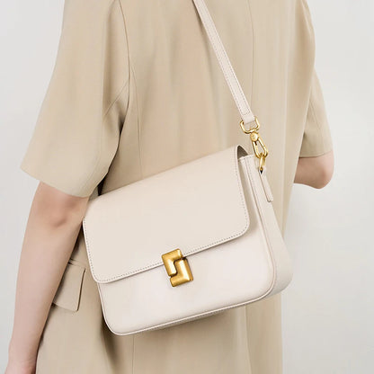 Bolso bandolera de lujo 100 % piel auténtica: elegante y de alta calidad.