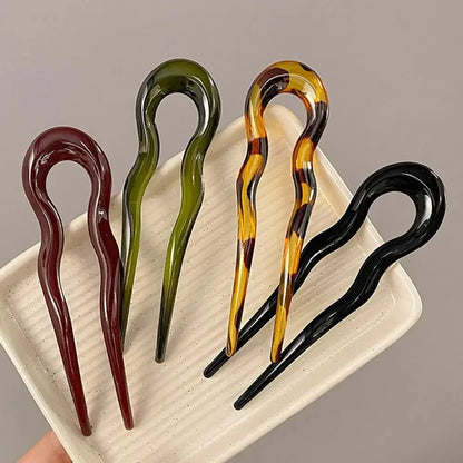 Elegant U-Shaped Hair Fork – Effortless Chic for Any Hairstyle