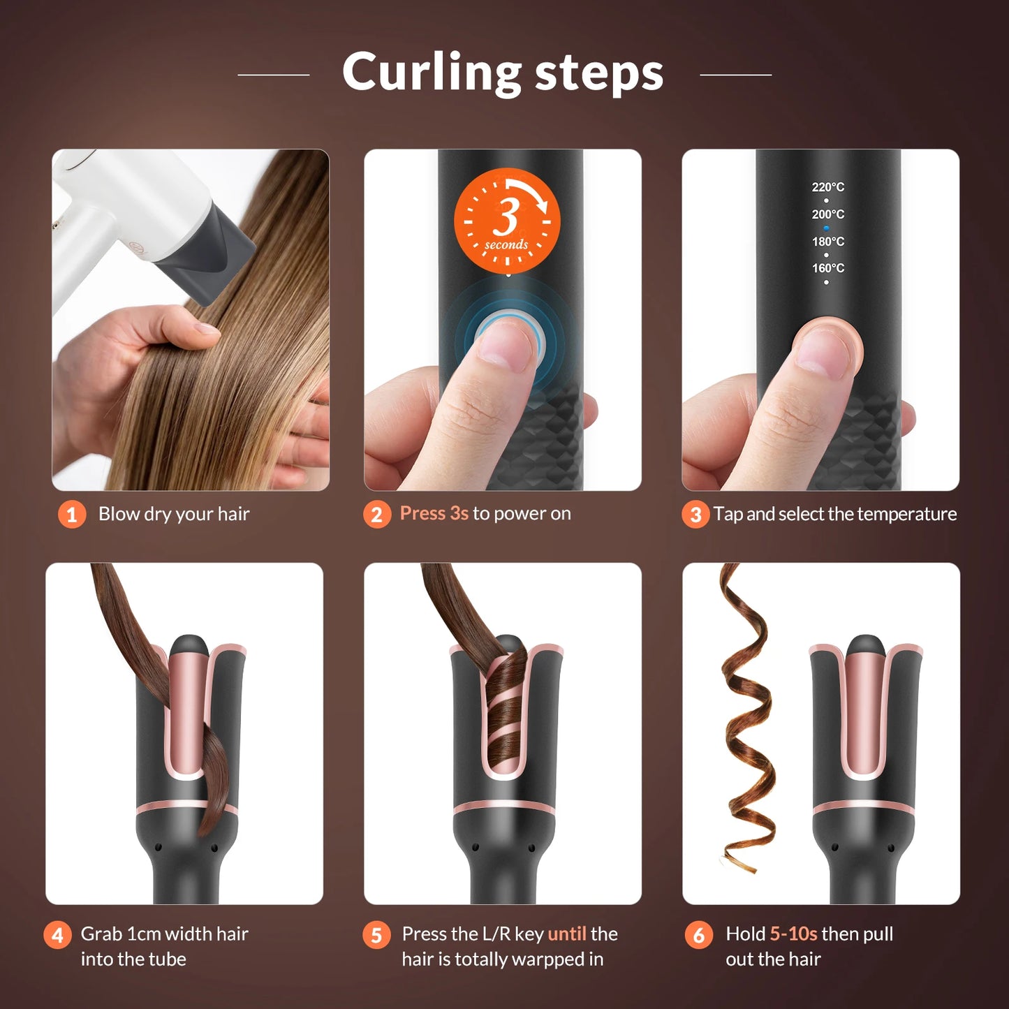 Automatic Curling Iron - Perfect Curls Without Effort