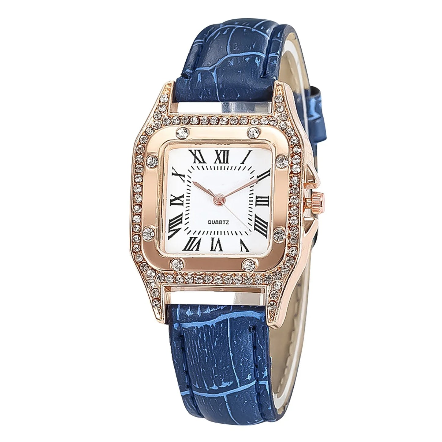 Elegant Women’s Leather Strap Quartz Watch