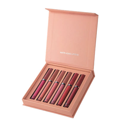 Matte Lip Gloss Set – 6 Long Lasting Colors