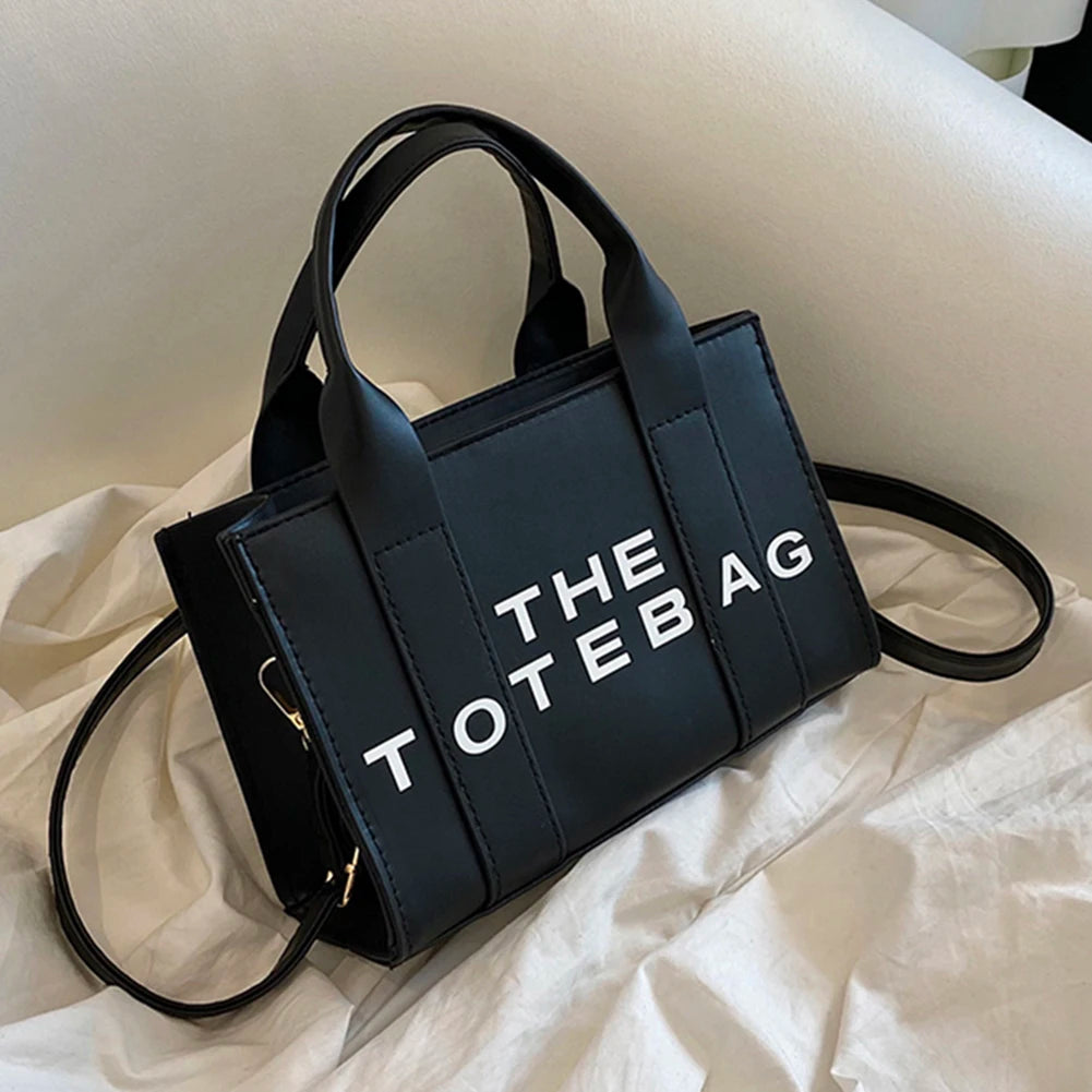 Bolso tote con letras en contraste para mujer: elegante y funcional