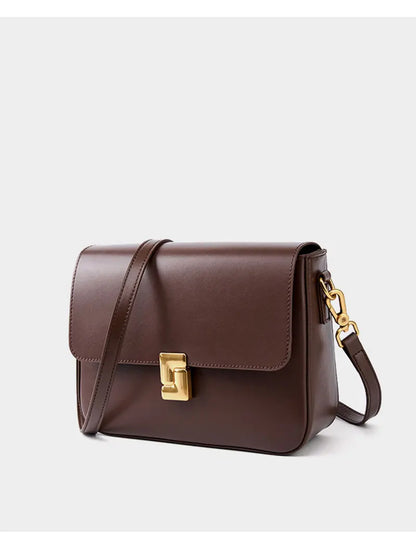 Bolso bandolera de lujo 100 % piel auténtica: elegante y de alta calidad.