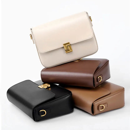 Bolso bandolera de lujo 100 % piel auténtica: elegante y de alta calidad.