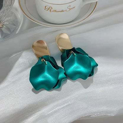Elegant Multicolored Flower Petal Earrings – Bold & Unique