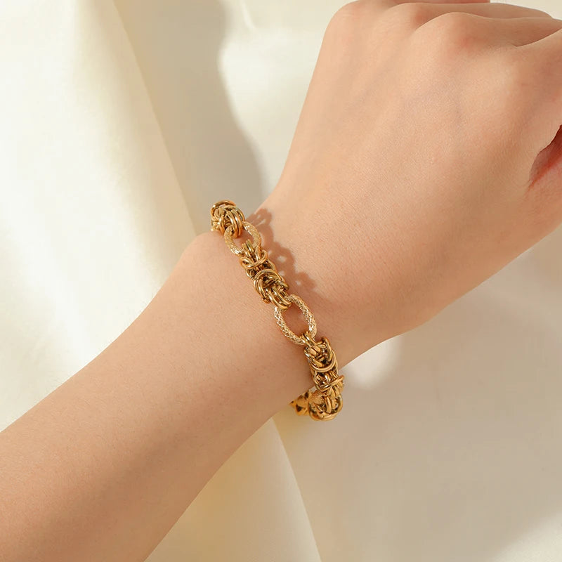 Stainless Steel Gold-Plated Bracelet Collection – Elegant & Trendy Designs