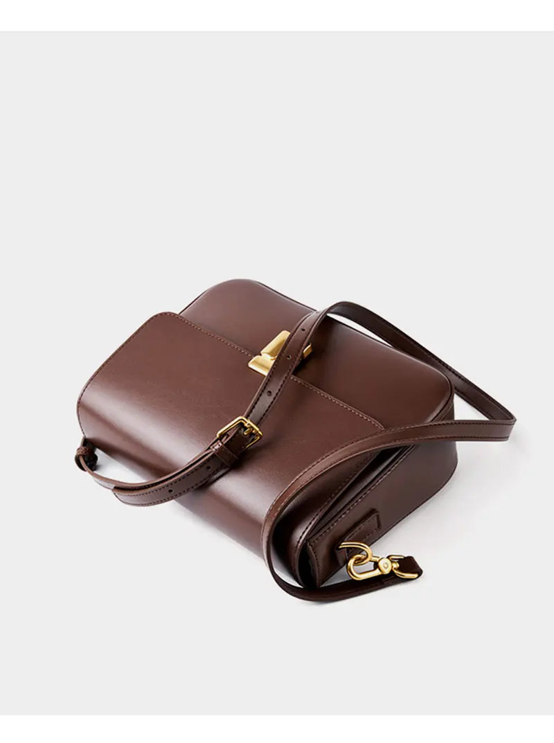 Bolso bandolera de lujo 100 % piel auténtica: elegante y de alta calidad.
