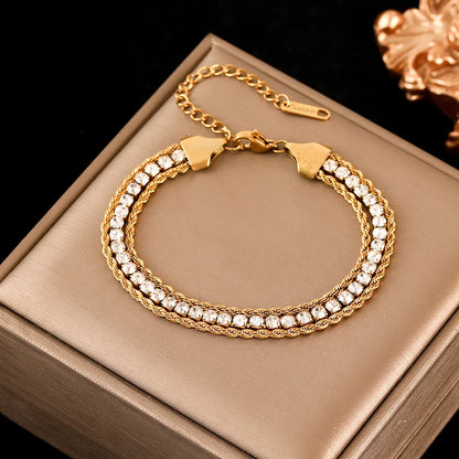 Stainless Steel Gold-Plated Bracelet Collection – Elegant & Trendy Designs